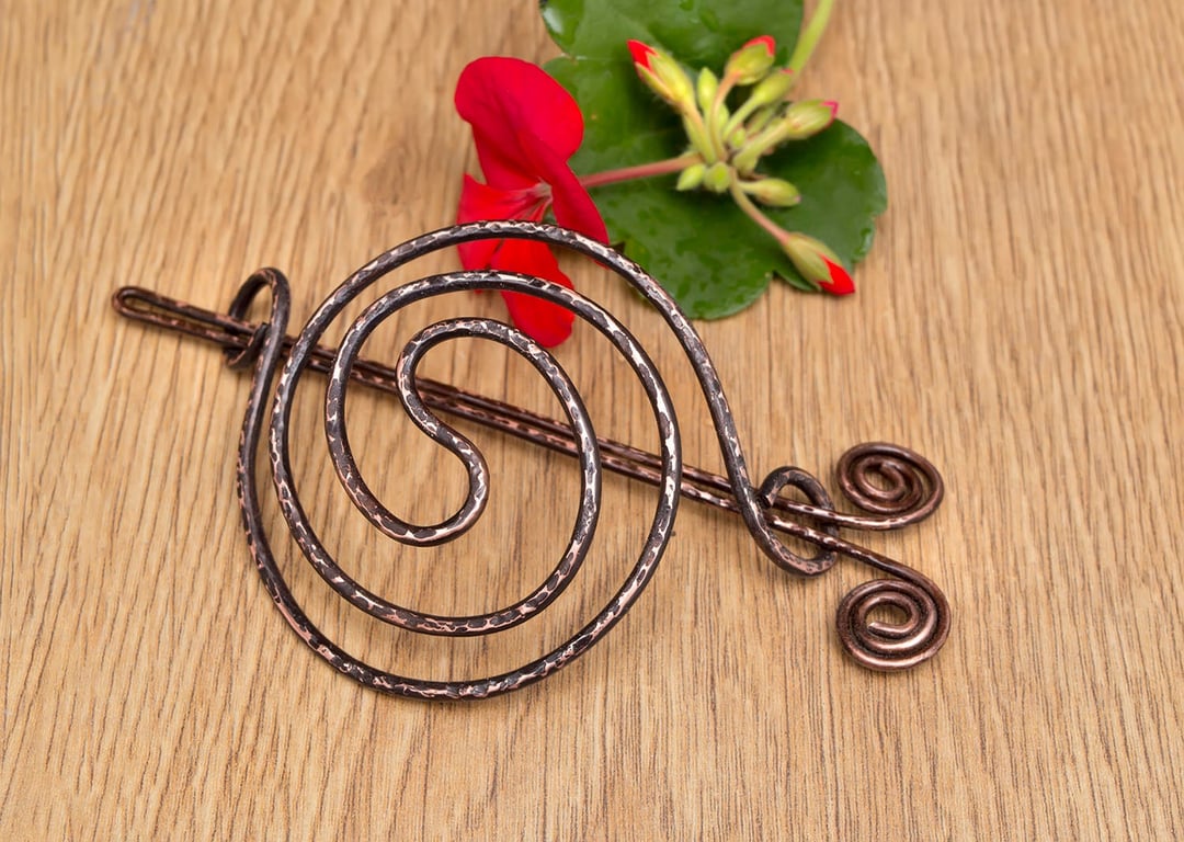 Antique copper Hair bun holder ,Hair bun slide,hair bun barrette,