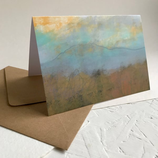 Blue Mountain Moorland - Peak District inspired greeting card