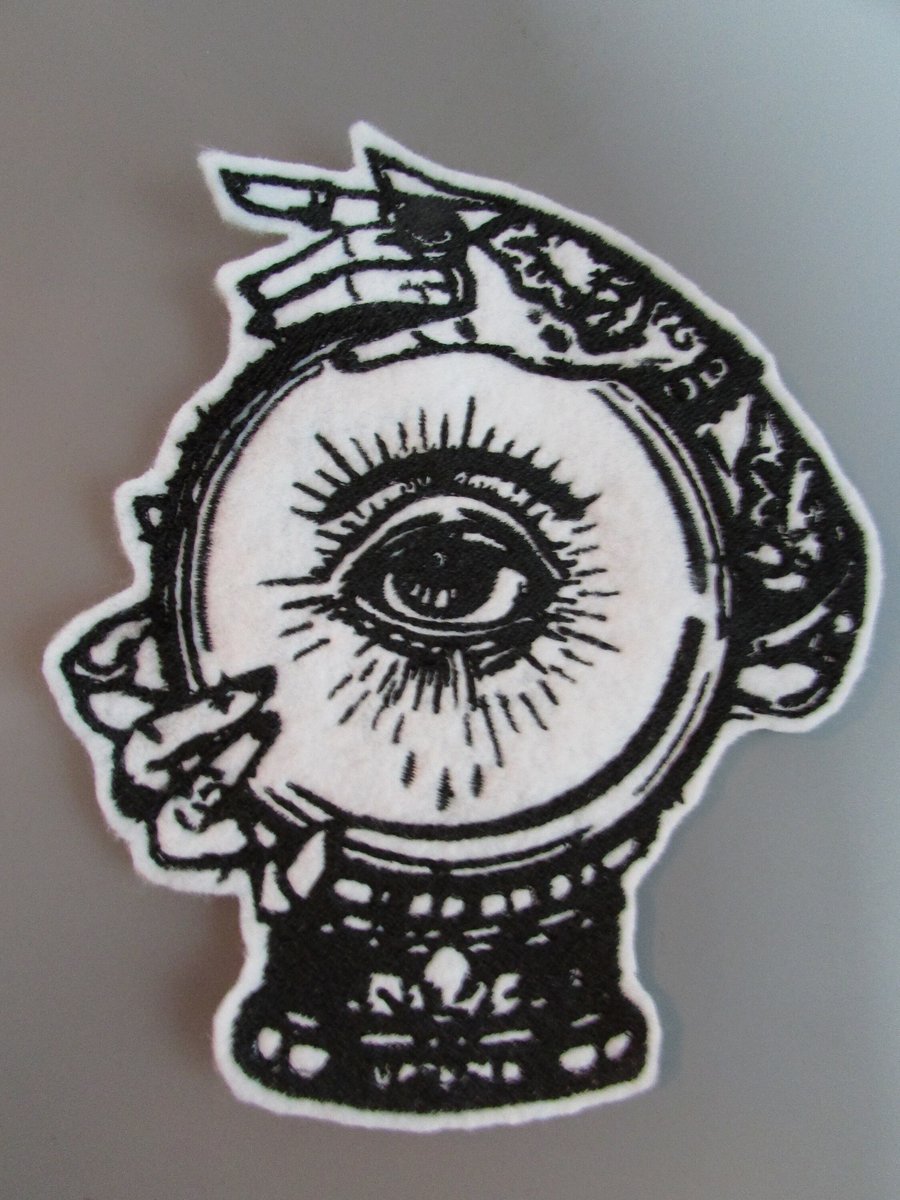 Mystic eye fortune telling crystal ball Embroidered Sew on Applique Patch
