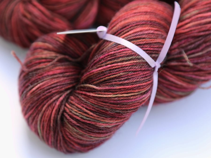 SALE: Russet - Superwash wool-nylon 4 ply yarn