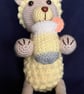 Pineapple cocktail bear pale lemon with moveable arms and a cocktail drink - Image 2