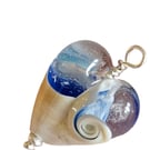 Ashes in glass heart pendant finished in sterling silver