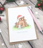 Christmas Bear & Cubs Card - Happy Christmas 