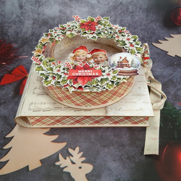 Handmade Christmas Camera Box with Shadow Frame and Gift Card space.