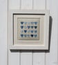 Vintage (1920s-30s) fabrics, applique hearts textile, framed, unique gift - Image 4