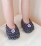 KNITTING PATTERN PDF Gray Shoes for Doll - Image 1