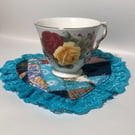 Love Heart Coaster Tea or Coffee Pot Placemat Patchwork Quilted Drink Coaster 