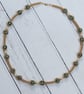 Long Gold and Green Captured Pearl Necklace - Image 4