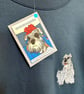 Schnauzer, dog unisex airforce blue sweatshirt- embroidered. 