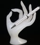 Beadwork Pen in Classic Silver and White - Image 4