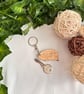 Wooden Caravan Keyring with Gift Bag - Image 4