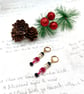 Pink Crystal Nutcracker Drop Earrings - Festive Ballet Christmas Jewellery - Image 9