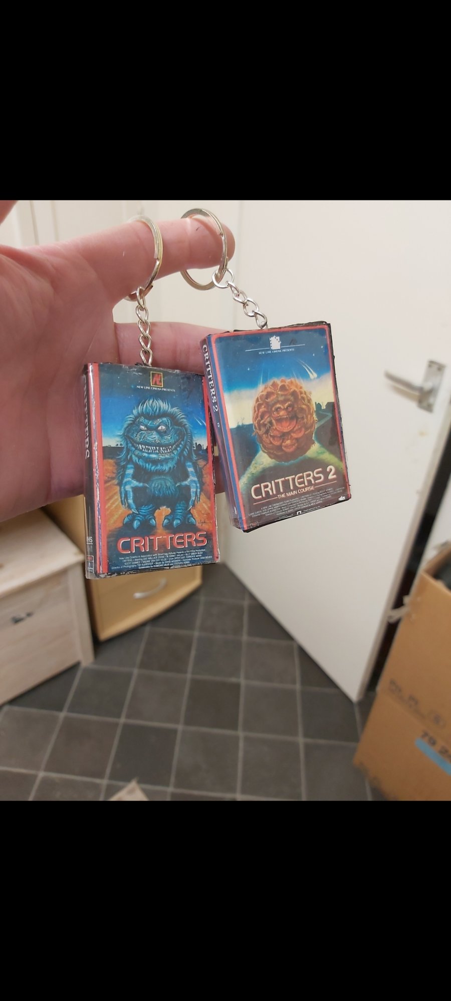 Critters 1 & 2 Miniture Vhs Keychains...