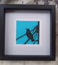 Framed linoprint bird on a wire limited edition  - Image 1