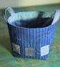 Handmade Fabric Storage Basket, Project Bag - Image 4