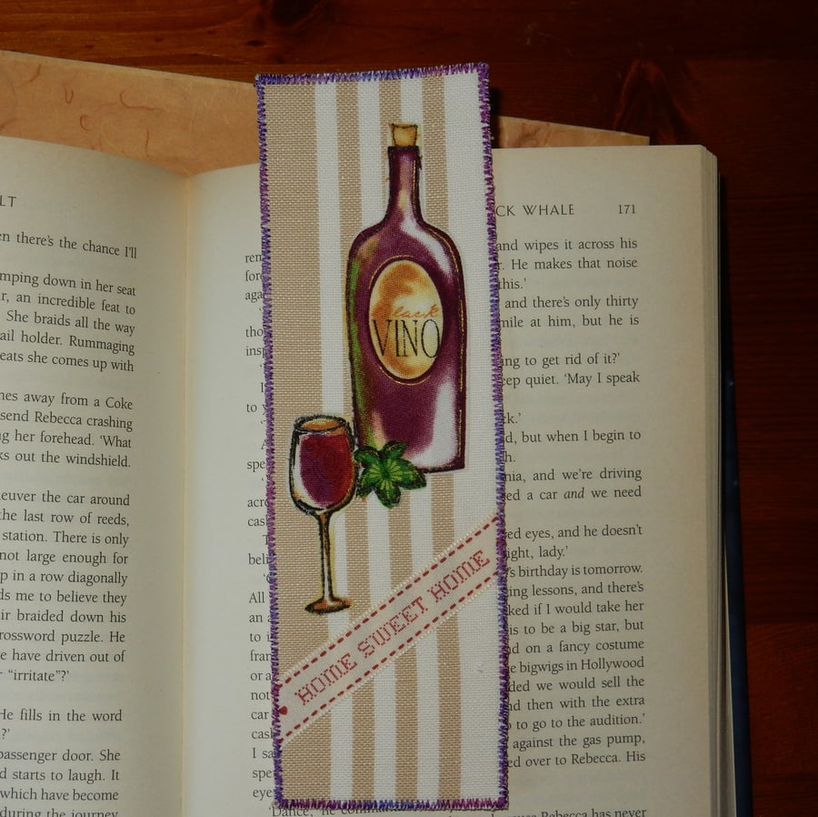Bookmark wine and home sweet home
