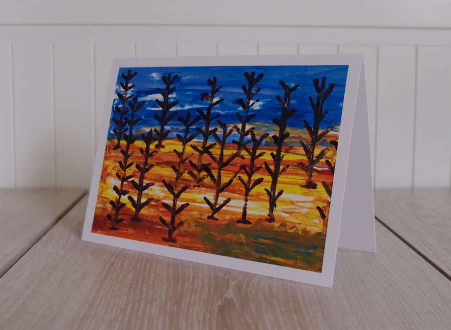 A day in the outback, Queensland Australia greetings card