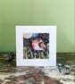 Mounted Print from my Original Whimsical Moon Gazing Bird Watercolour Painting  - Image 4