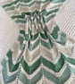 Shades of green baby blanket 100% cotton - Image 2