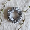 Silver Satin Scrunchie - Regular