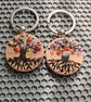 Handmade Tree of Life: Crystal Resin Keychain