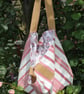 Beach bag made from Laura Ashley 'Heacham' red and cream stripy fabric - Image 3