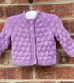 Baby cardigan hand knitted 0-3 months  - Image 1