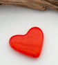 Orange Glass Pocket Heart