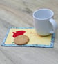 Beauty and the Beast Rose detail Fabric Mug Rug - Image 7