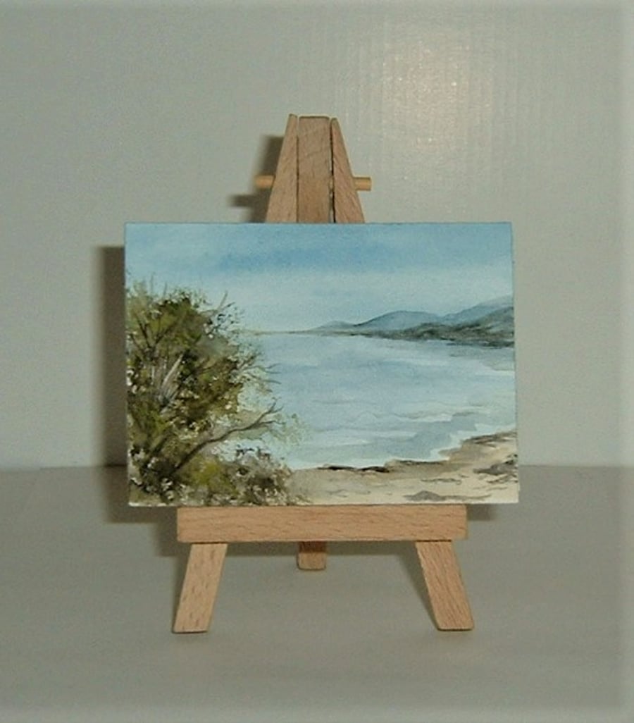 aceo art painting landscape ( ref 669)