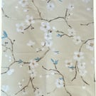 Flora Print Large Cotton Linen Tea Towel