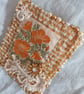 Golden marigolds textile brooch  - Image 6