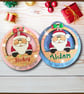 Personalised Christmas Decoration - Father Christmas Hanging Ornament - Image 2