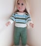 KNITTING PATTERN PDF Cypress Sweater for Doll - Image 3