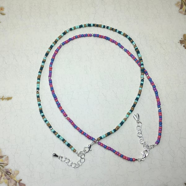 Two More Summer Fun Beads Necklaces