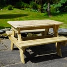 Childrens Wooden Outdoor DanDan Picnic Bench