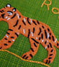 Embroidered hoop art - Tiger Roar Green - Image 4
