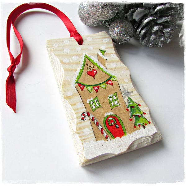 Gingerbread House Christmas Tree Decoration