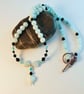 Amazonite Hearts Necklace With Black Swarovski Crystals - Handmade In Devon - Image 5