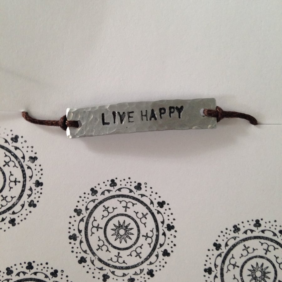 Live happy bracelet 