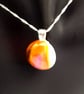 Coral and Pink Fused Glass Stud Earrings and Pendant Set - Image 10