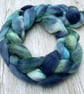 Merino Hand Dyed Spinning Fibre Ocean 100g - Image 1