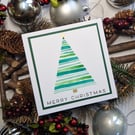 Watercolour Christmas tree card