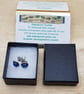 Hypoallergenic small Blue Kyanite stud earrings. Stainless steel - Image 6