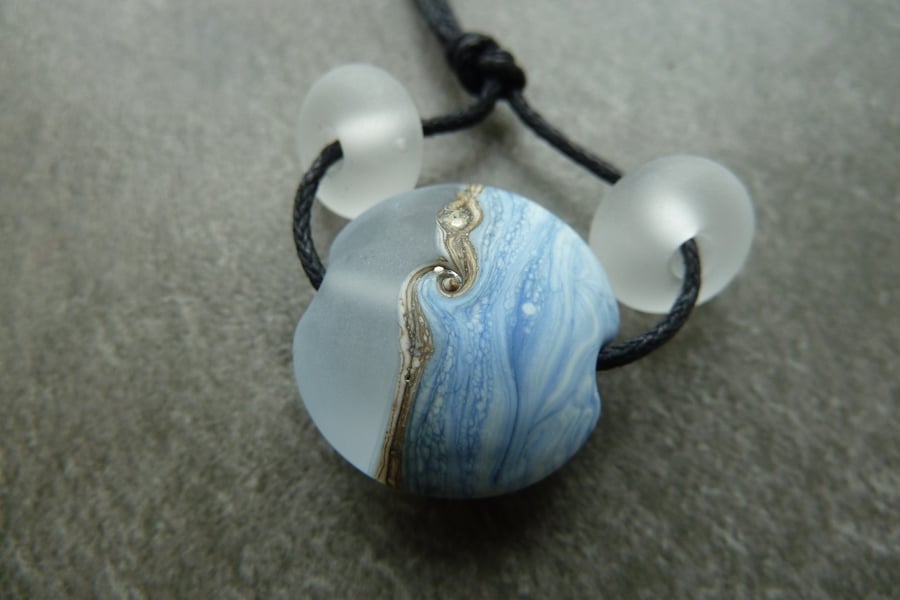 icy sea, lanpwork glass beads