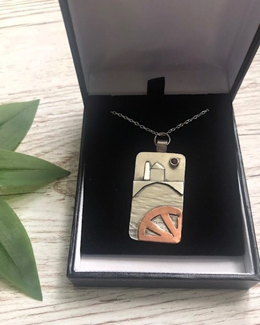 Handmade Sterling Silver 925 Copper Pendant Necklace - Unique Silver Jewellery