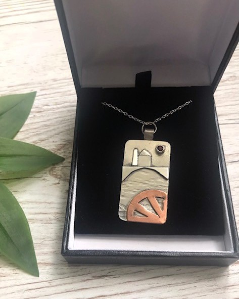 Handmade Sterling Silver 925 Copper Pendant Necklace - Unique Silver Jewellery