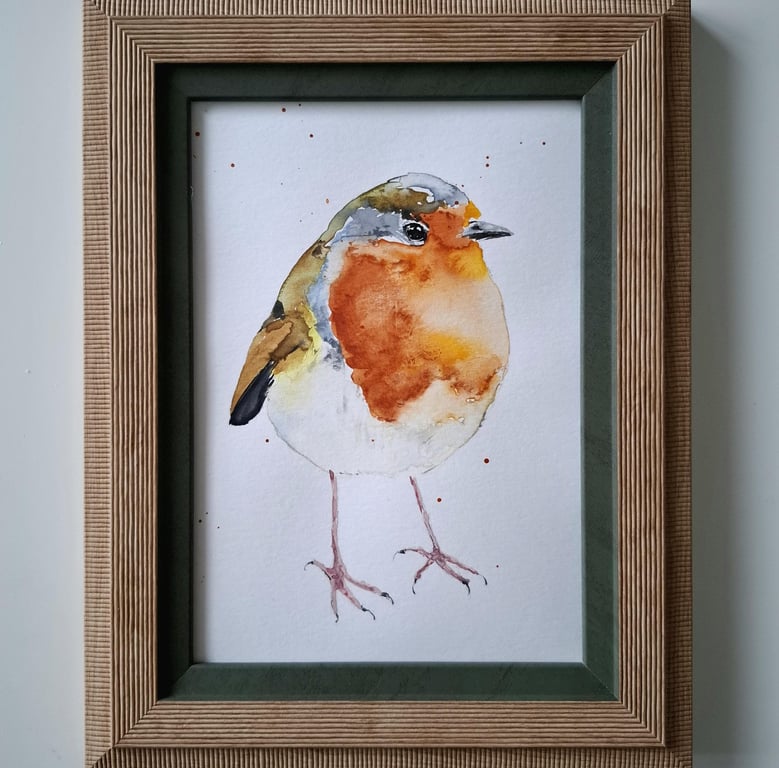 Original Robin Painting, Watercolour Artwork