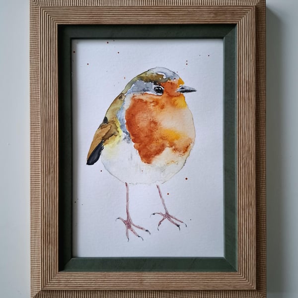 Original Robin Painting, Watercolour Artwork