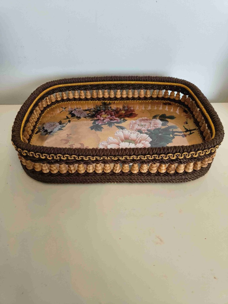 handmade hemp rope woven basket